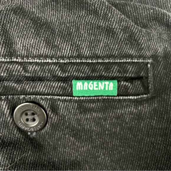 Black Elastic Waistband Pants magenta skateboards - Picture 5 of 6